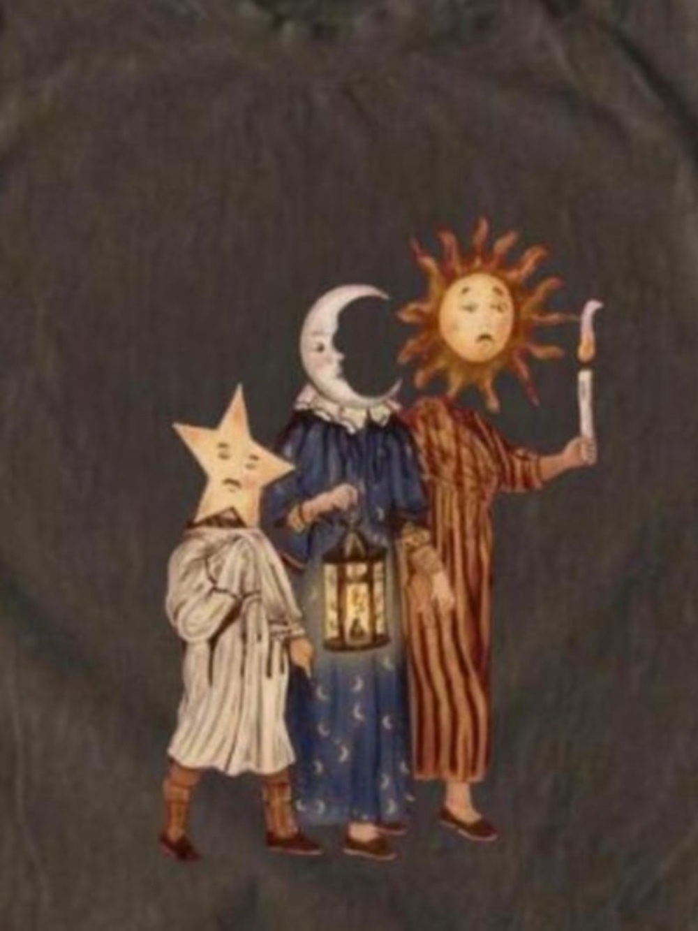 Gildan Dark Gray Short-Sleeve Tee with Sun, Moon & Star Graphic - Picture 2 of 3